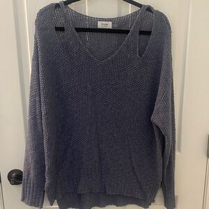 Bluivy Women's Charcoal V-Neck Sweater